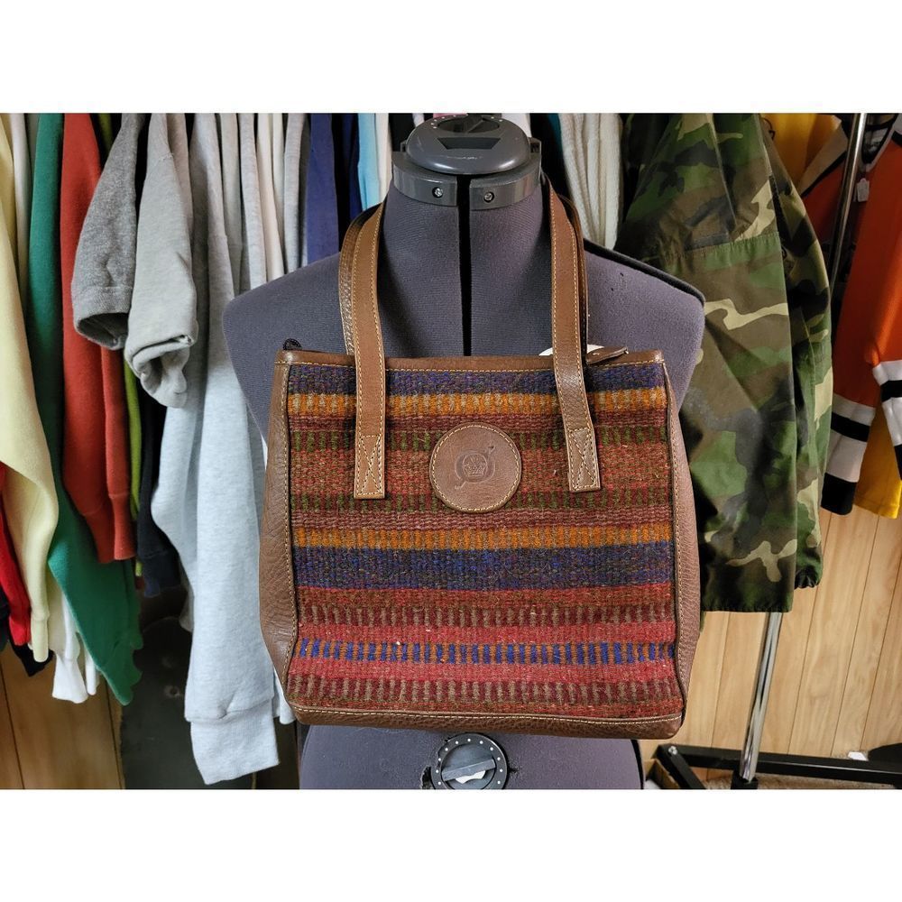 Born Purse Handbag Wool and Leather